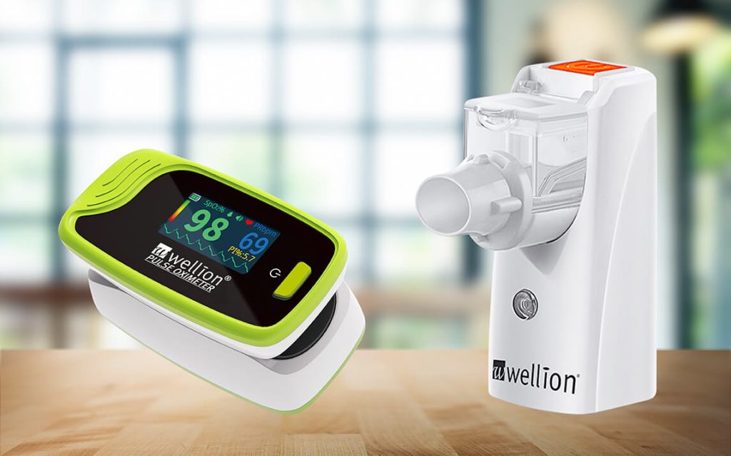 Inhalátor a oxymetr